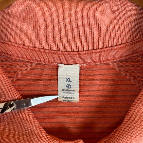 Lululemon Men's Coral Metal Vent Tech Polo Shirt XL Short Sleeve - Picture 3 of 12